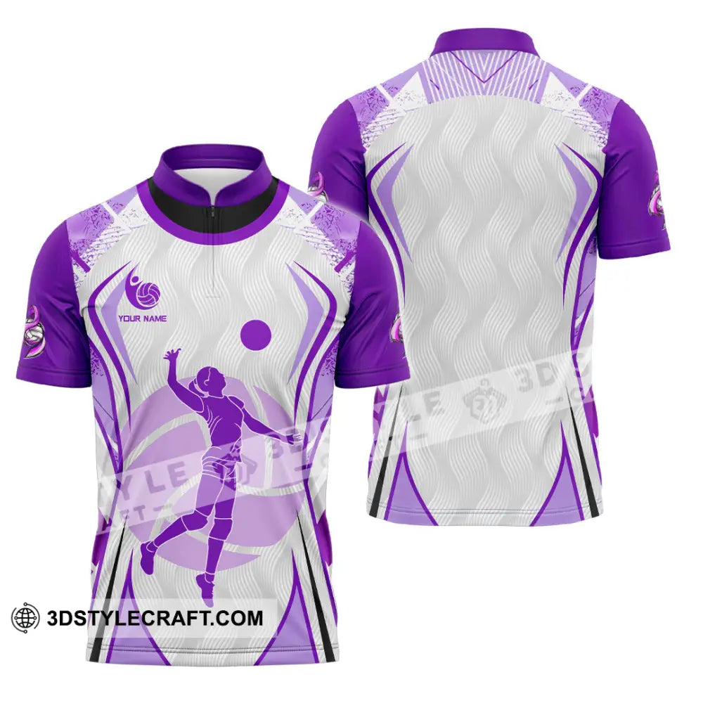 Unisex Shirt - Custom Volleyball 3D Shirt - Zipper Polo Shirt / S - T-shirt