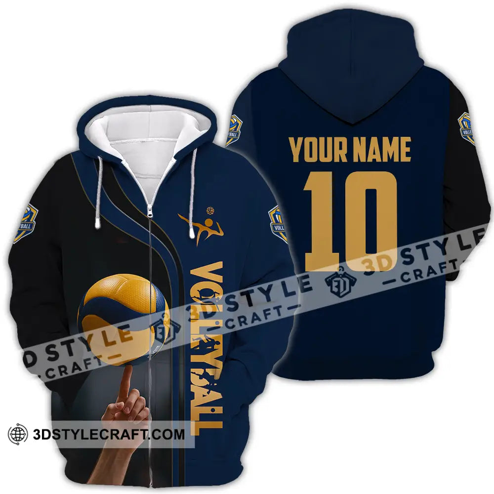Unisex Shirt - Custom Volleyball Shirt Zipper Hoodie / S T-shirt