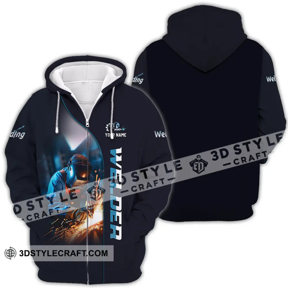 Unisex Shirt Custom Welder Shirt Zipper Hoodie / S T shirt