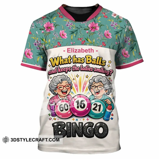 Unisex Shirt - Custom What Has Balls And Keeps The Ladies Smiling Bingo Shirt style option 3