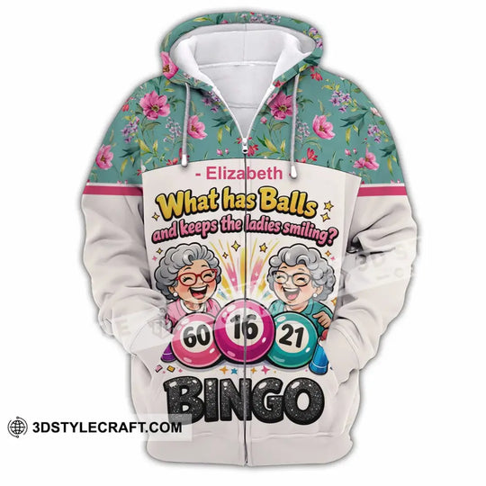 Unisex Shirt - Custom What Has Balls And Keeps The Ladies Smiling Bingo Shirt style option 2