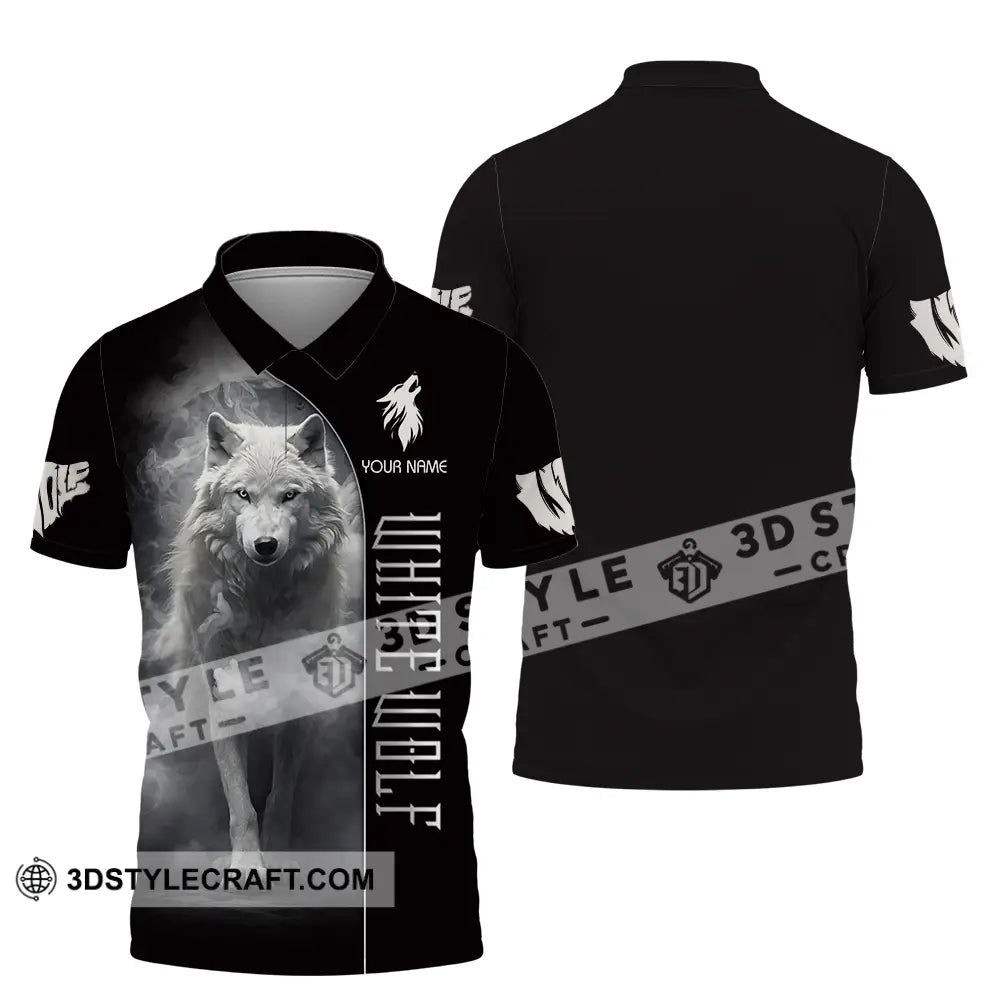 Unisex Shirt - Custom White Wolf 3D Shirt Polo Shirt / S T-shirt