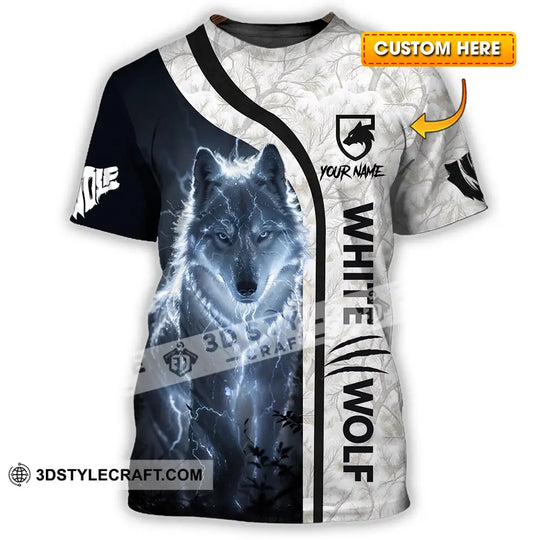 Unisex Shirt - Custom White Wolf 3D Shirt style option 1
