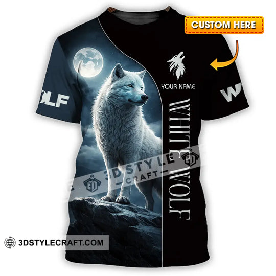 Unisex Shirt - Custom White Wolf 3D Shirt style option 1