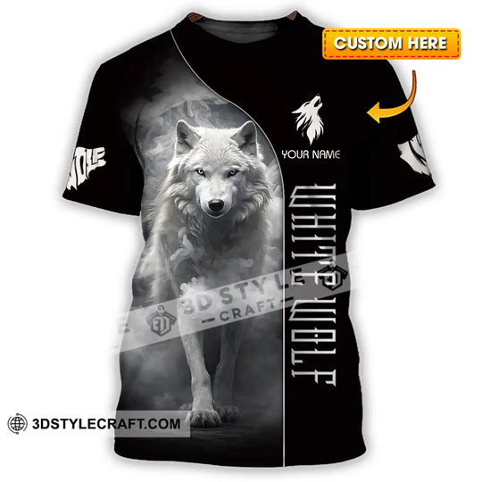 Unisex Shirt - Custom White Wolf 3D Shirt style option 1