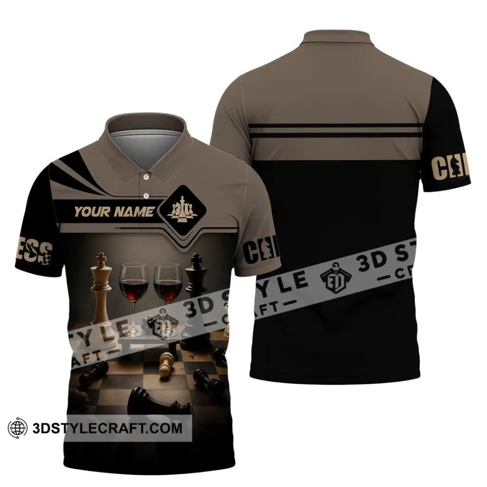 Unisex Shirt - Custom Wine Chess Shirt For Couple Polo Shirt / S T-shirt