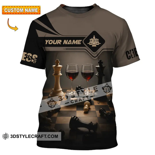 Unisex Shirt - Custom Wine Chess Shirt For Couple style option 1