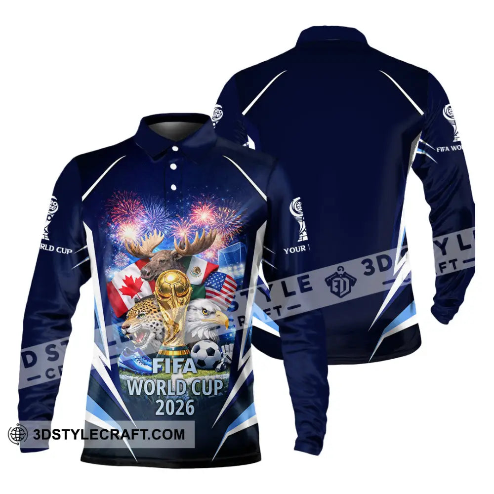 Unisex Shirt - Custom World Cup 2026 3D Shirt Long Sleeve Polo / S T-shirt