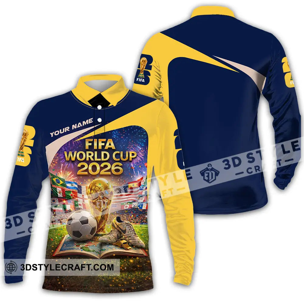 Unisex Shirt - Custom World Cup 2026 3D Shirt Long Sleeve Polo / S T-shirt