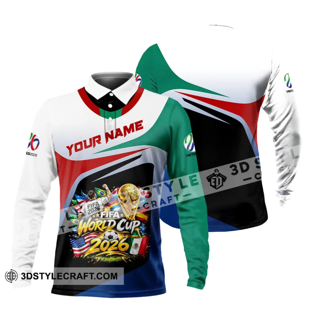 Unisex Shirt - Custom World Cup 2026 3D Shirt - Long Sleeve Polo / S - T-shirt