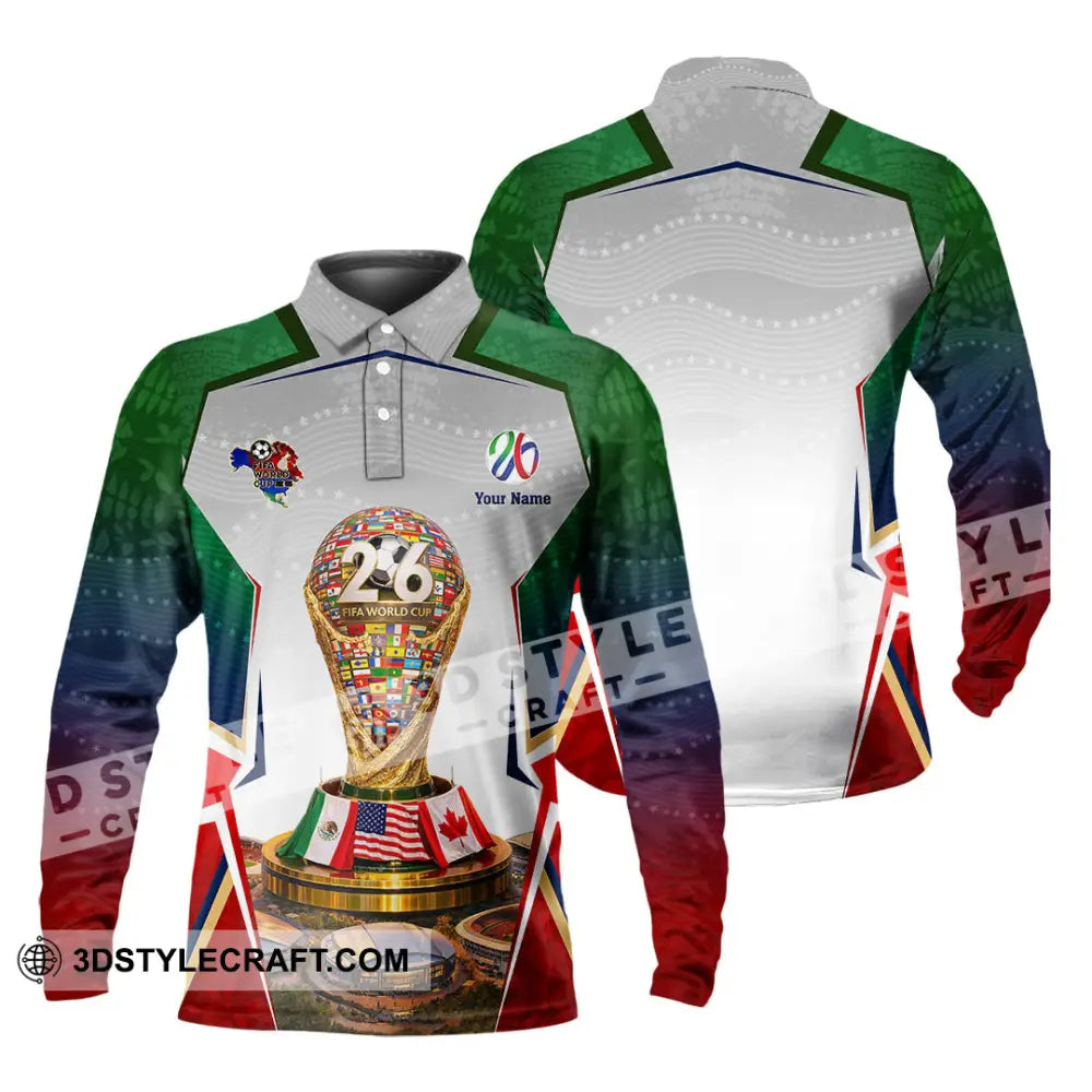 Unisex Shirt - Custom World Cup 2026 3D Shirt - Long Sleeve Polo / S - T-shirt