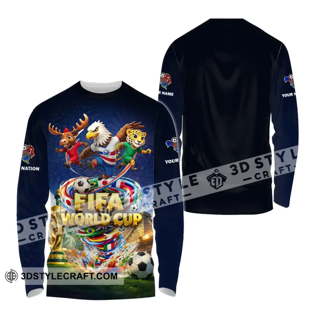 Unisex Shirt - Custom World Cup 2026 3D Shirt Long Sleeve Shirt / S T-shirt