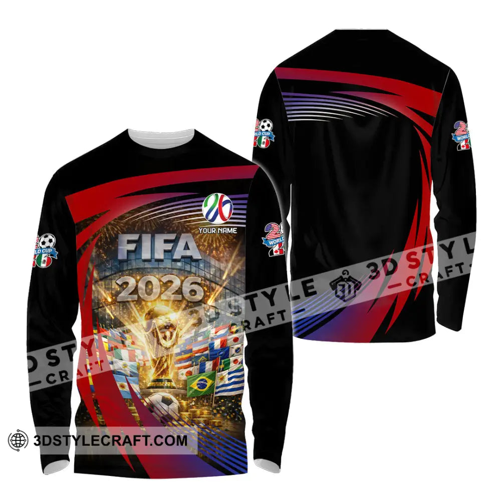 Unisex Shirt - Custom World Cup 2026 3D Shirt Long Sleeve Shirt / S T-shirt