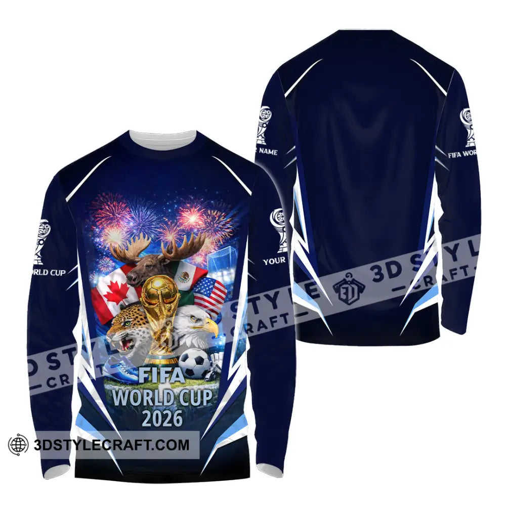Unisex Shirt - Custom World Cup 2026 3D Shirt Long Sleeve Shirt / S T-shirt
