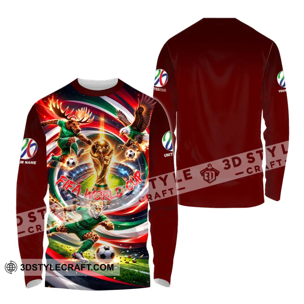 Unisex Shirt - Custom World Cup 2026 3D Shirt Long Sleeve Shirt / S T-shirt