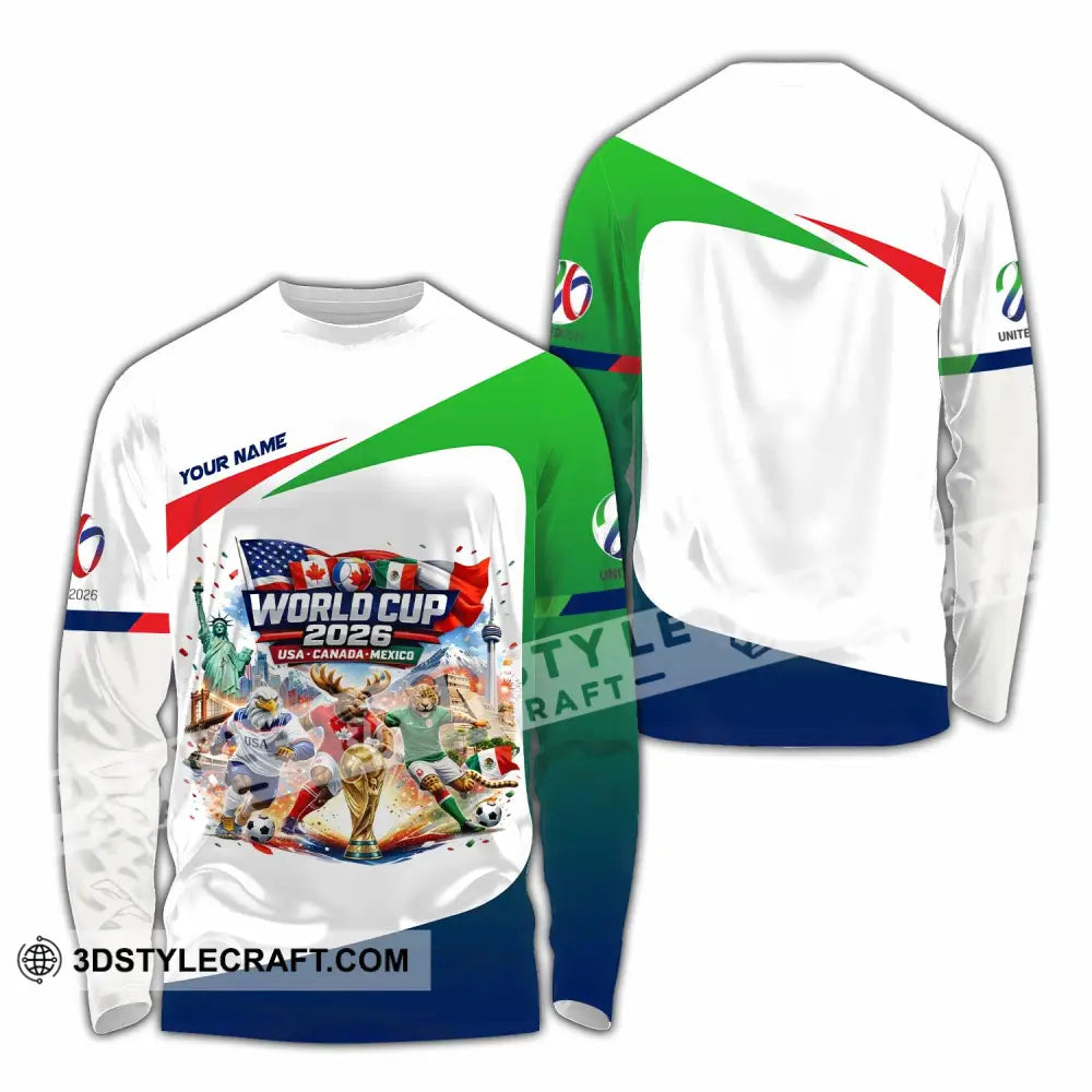 Unisex Shirt - Custom World Cup 2026 3D Shirt Long Sleeve Shirt / S T-shirt