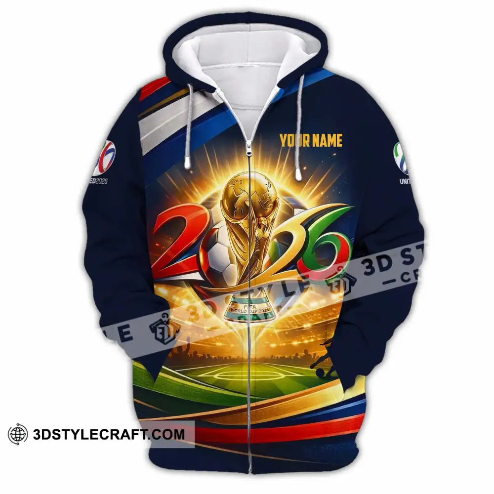 Unisex Shirt - Custom World Cup 2026 3D Shirt - Zipper Hoodie / S - T-shirt