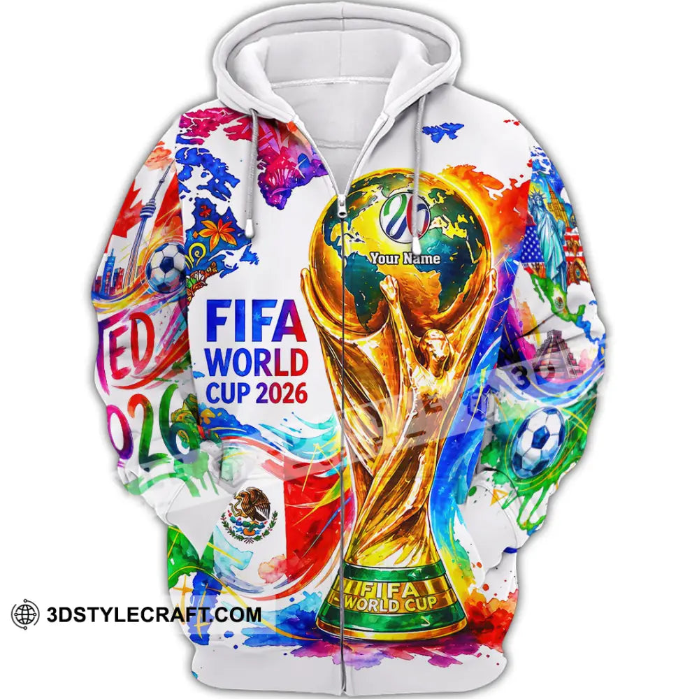 Unisex Shirt - Custom World Cup 2026 3D Shirt - Zipper Hoodie / S - T-shirt