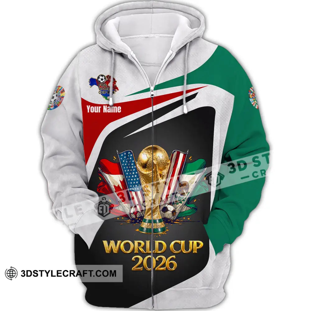 Unisex Shirt - Custom World Cup 2026 3D Shirt - Zipper Hoodie / S - T-shirt