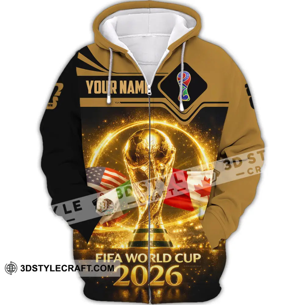 Unisex Shirt - Custom World Cup 2026 3D Shirt - Zipper Hoodie / S - T-shirt