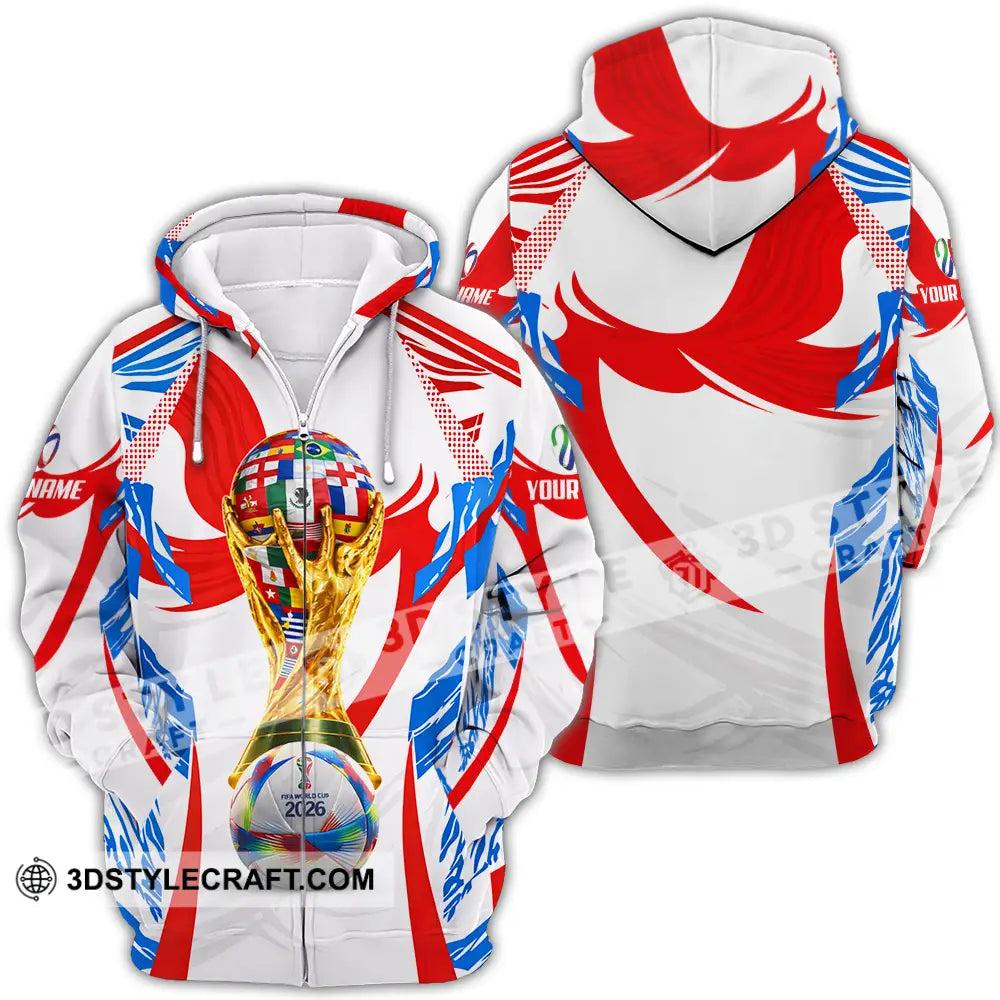 Unisex Shirt - Custom World Cup 2026 3D Shirt Zipper Hoodie / S T-shirt