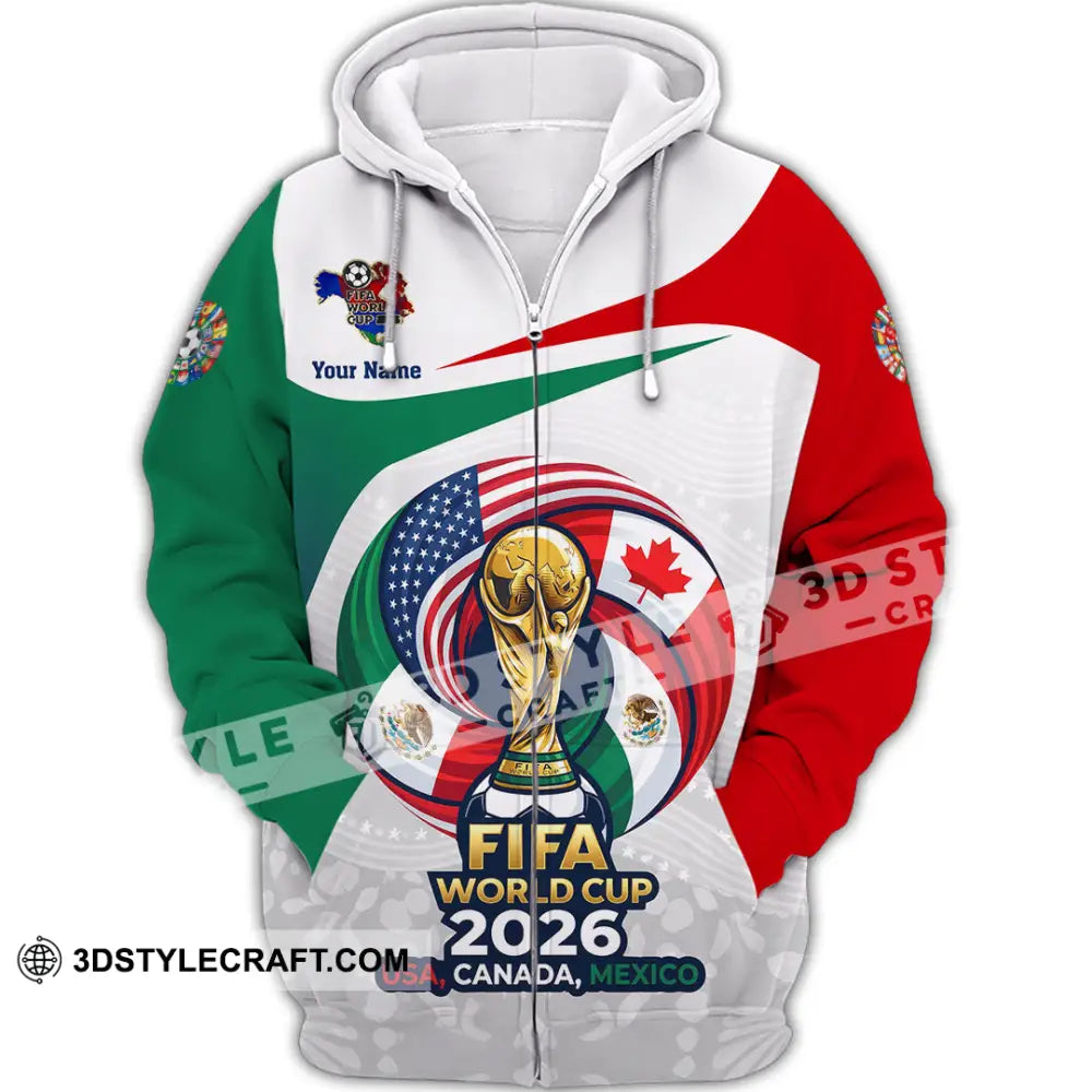 Unisex Shirt - Custom World Cup 2026 3D Shirt - Zipper Hoodie / S - T-shirt