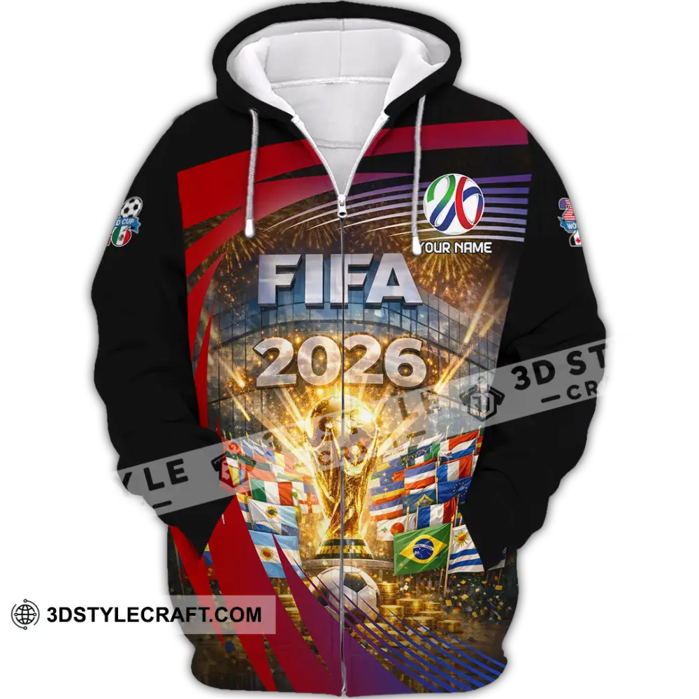 Unisex Shirt - Custom World Cup 2026 3D Shirt Zipper Hoodie / S T-shirt