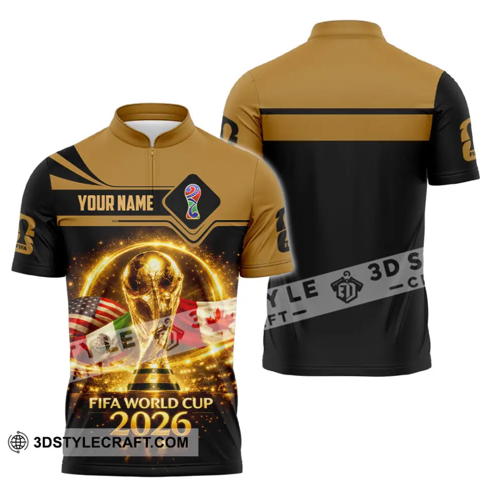 Unisex Shirt - Custom World Cup 2026 3D Shirt - Zipper Polo Shirt / S - T-shirt