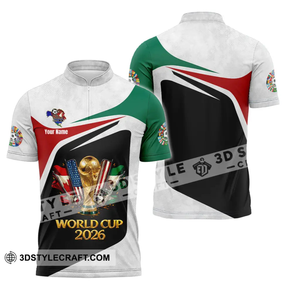 Unisex Shirt - Custom World Cup 2026 3D Shirt - Zipper Polo Shirt / S - T-shirt
