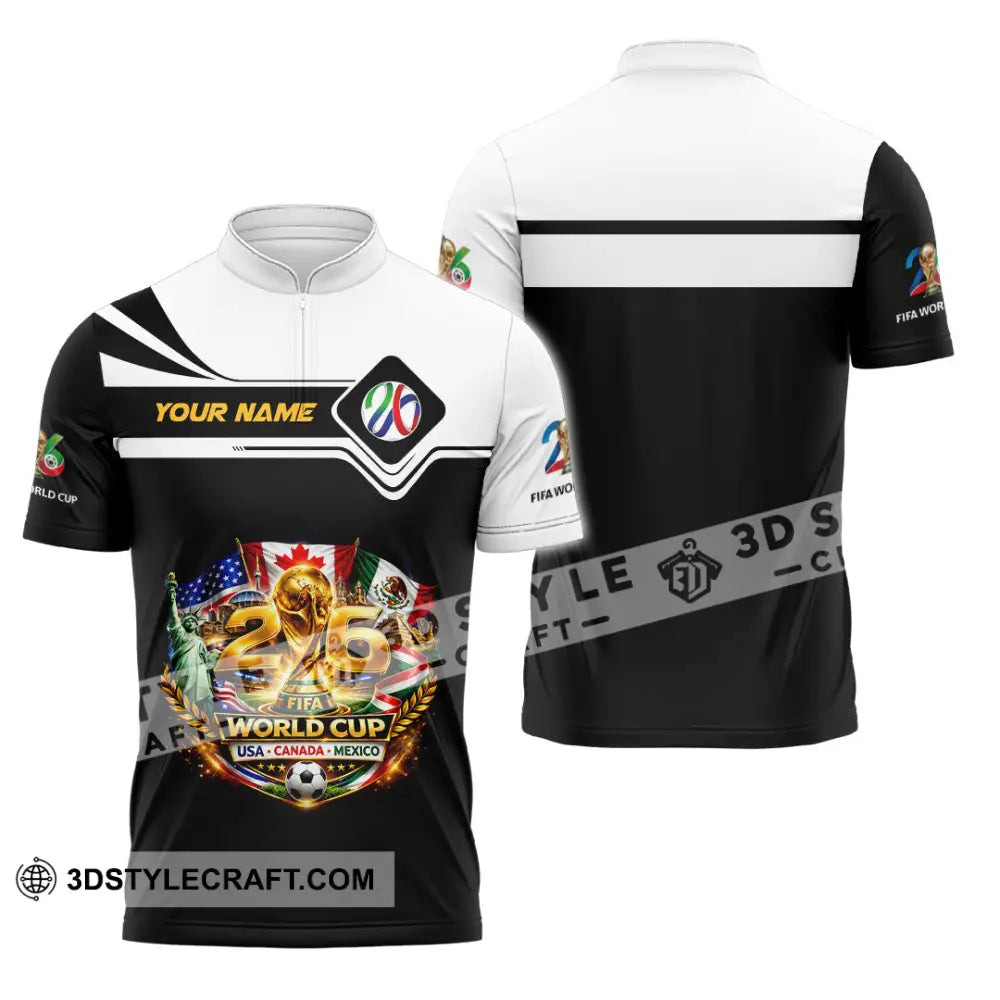 Unisex Shirt - Custom World Cup 2026 3D Shirt - Zipper Polo Shirt / S - T-shirt