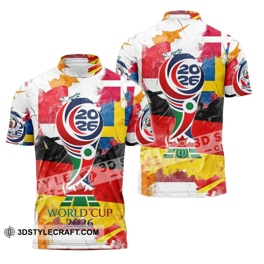 Unisex Shirt - Custom World Cup 2026 3D Shirt - Zipper Polo Shirt / S - T-shirt