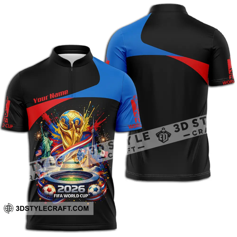 Unisex Shirt - Custom World Cup 2026 3D Shirt - Zipper Polo Shirt / S - T-shirt