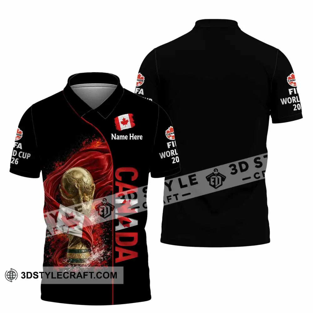 Unisex Shirt - Custom World Cup 2026 Canada 3D Shirt Polo Shirt / S T-shirt