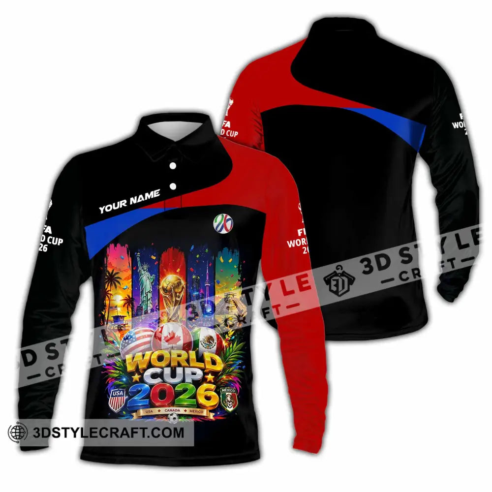 Unisex Shirt - Custom World Cup 2026 Shirt - Long Sleeve Polo / S - T-shirt
