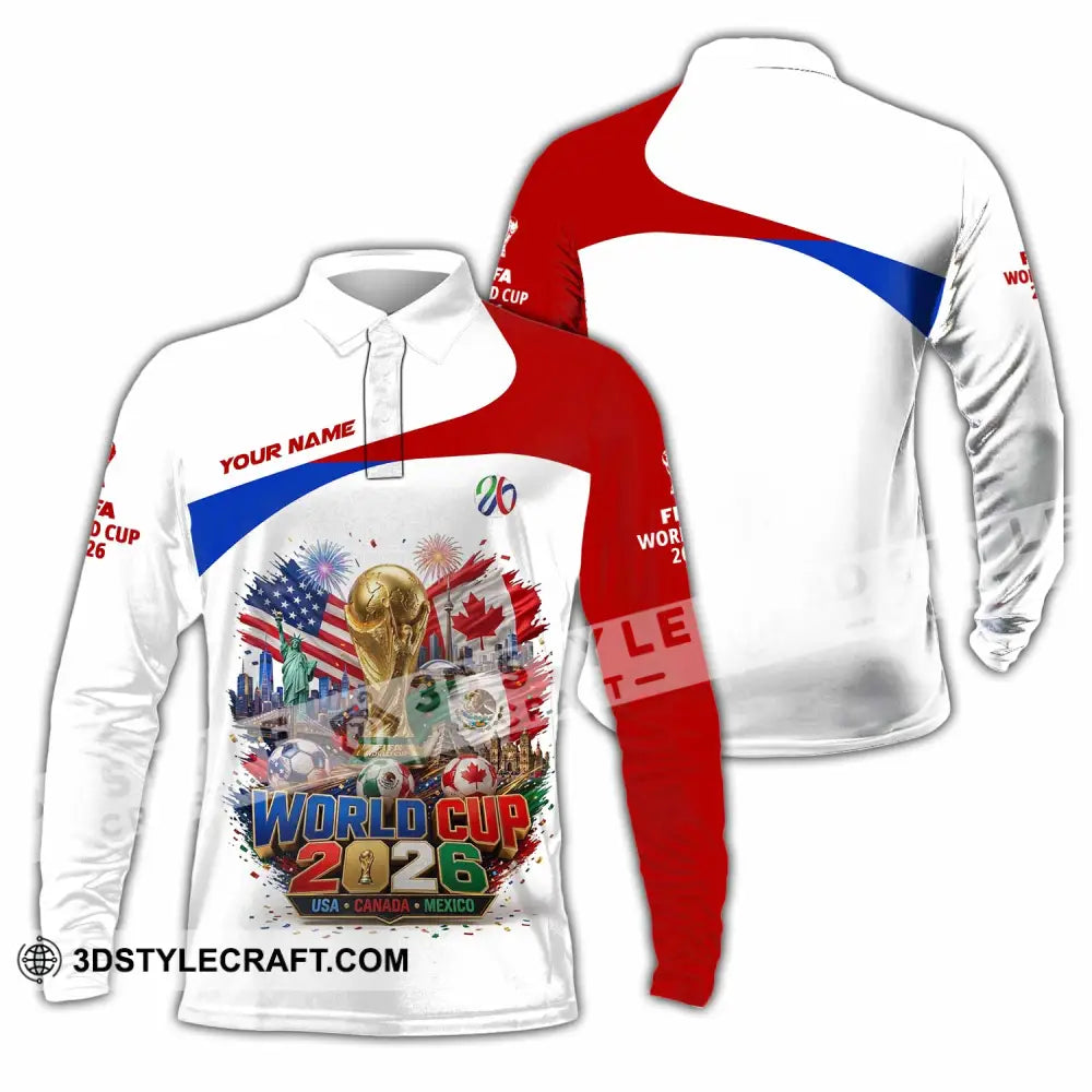Unisex Shirt - Custom World Cup 2026 Shirt - Long Sleeve Polo / S - T-shirt