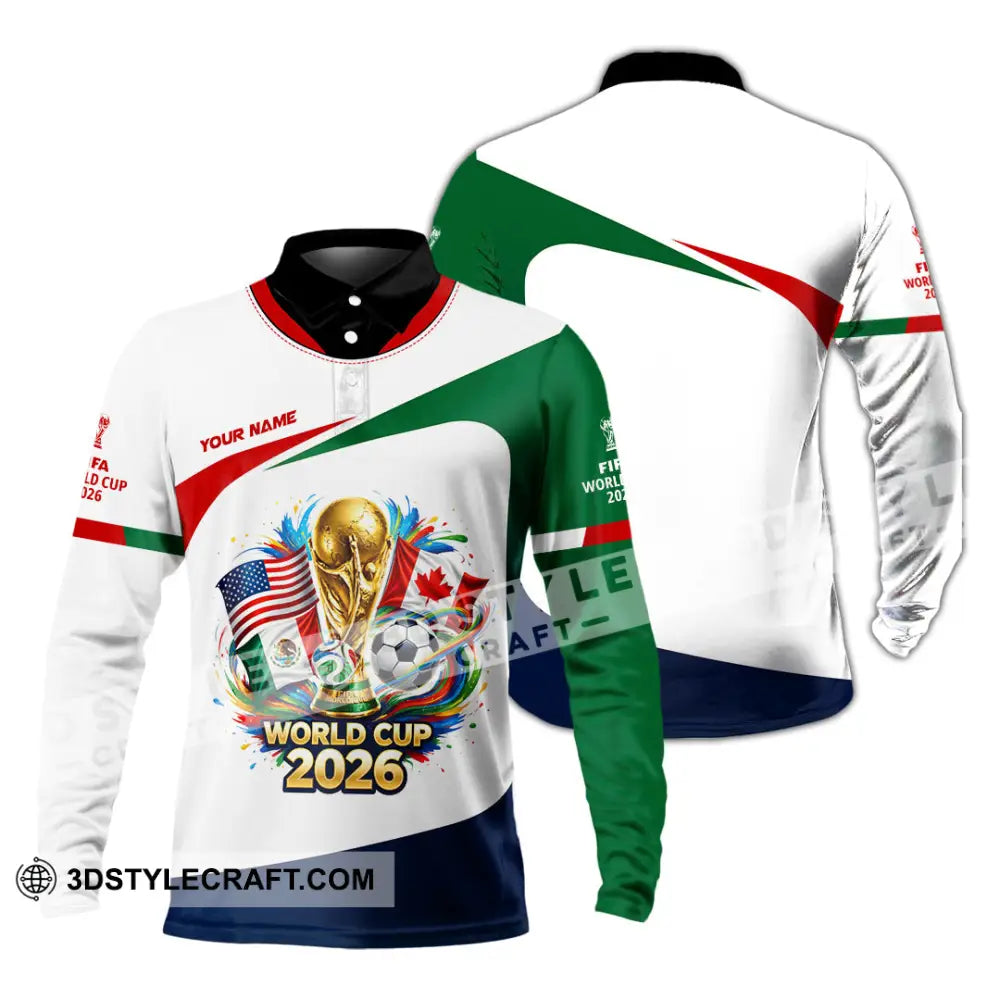Unisex Shirt - Custom World Cup 2026 Shirt - Long Sleeve Polo / S - T-shirt