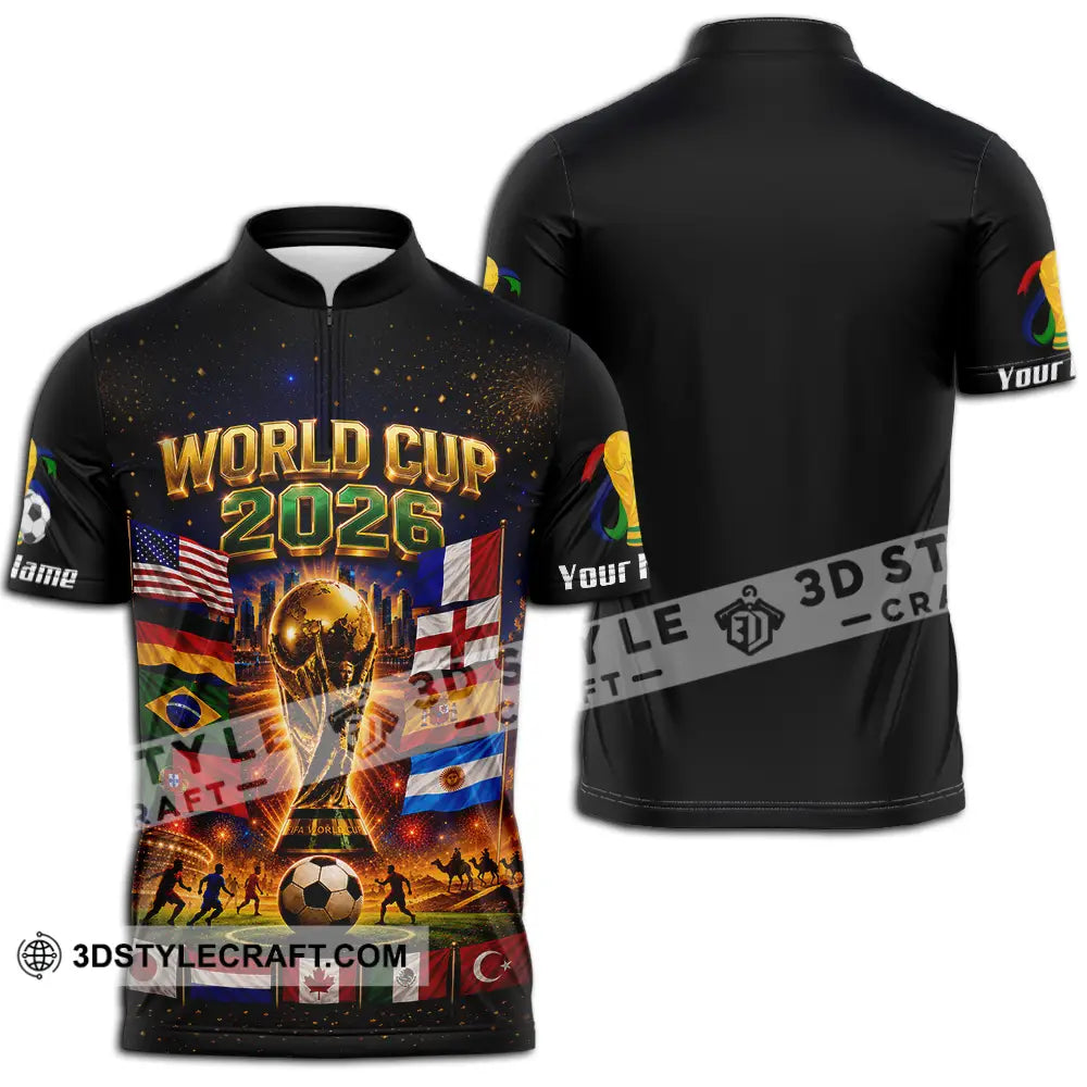 Unisex Shirt - Custom World Cup 2026 Shirt - Zipper Polo Shirt / S - T-shirt