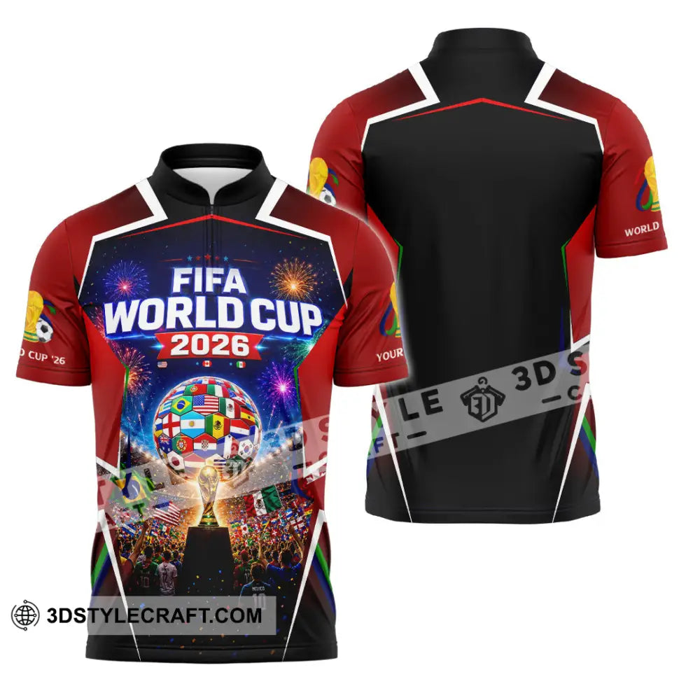 Unisex Shirt - Custom World Cup 2026 Shirt - Zipper Polo Shirt / S - T-shirt