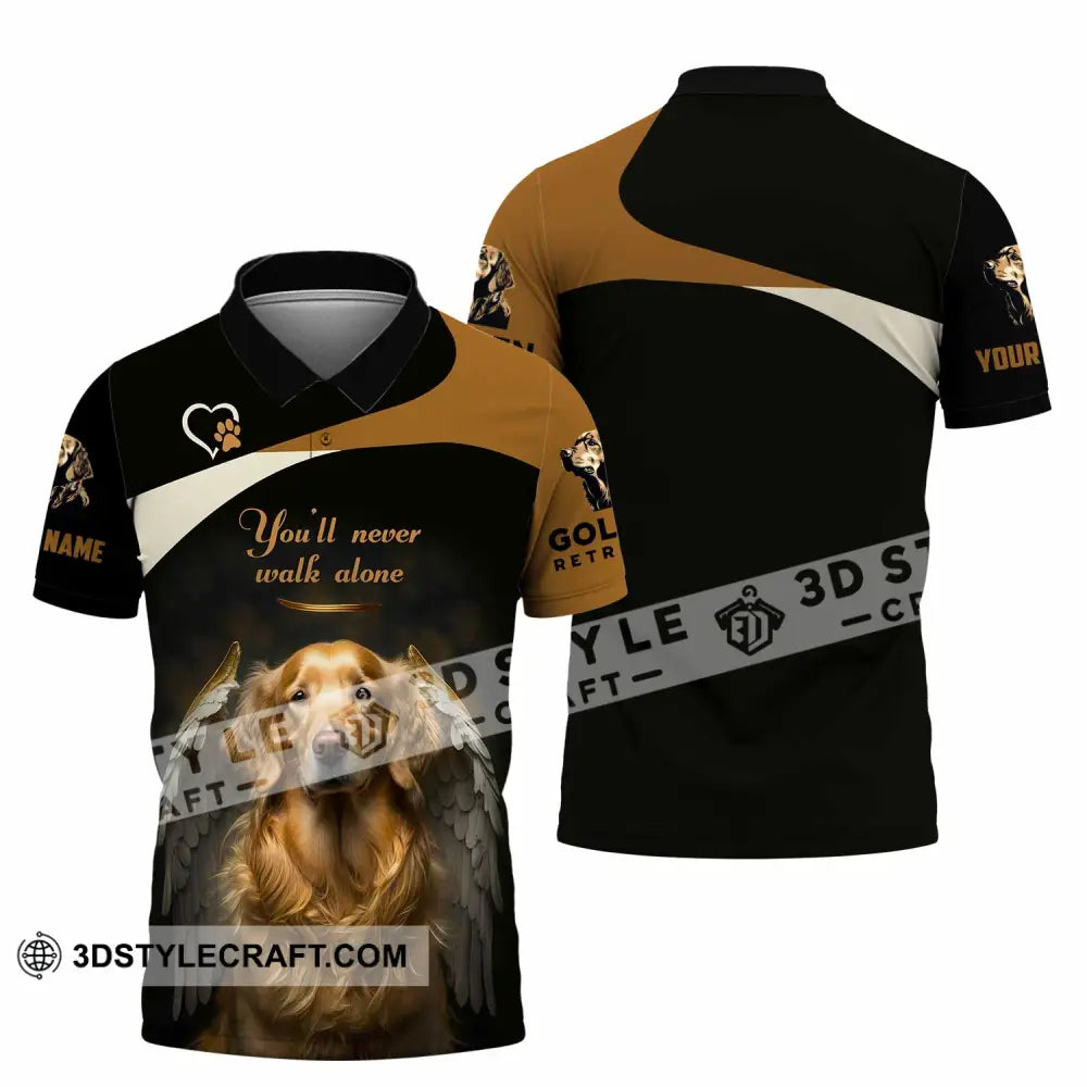 Unisex Shirt - Custom You Never Walk Alone Golden Retriever Shirt Polo Shirt / S T-shirt