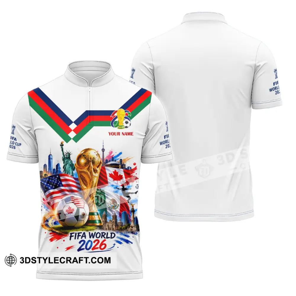 Unisex Shirt - Custom World Cup 2026 Shirt - Zipper Polo Shirt / S - T-shirt
