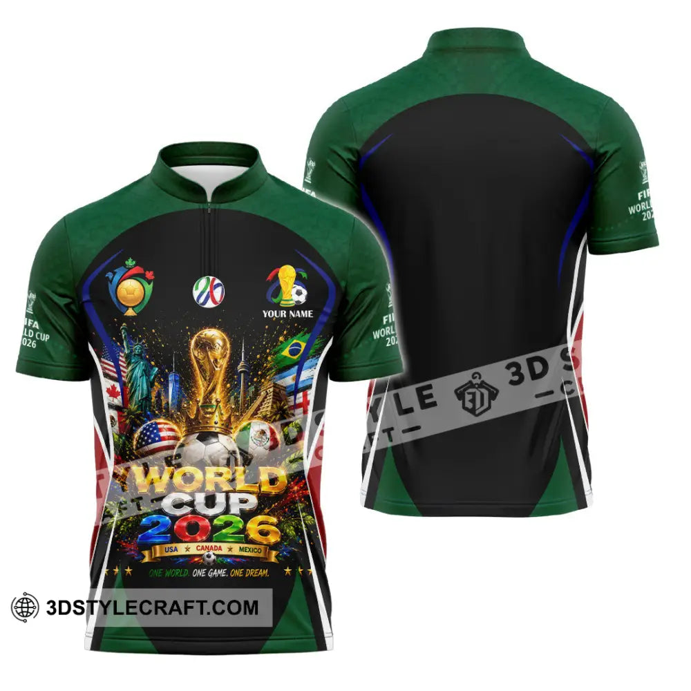 Unisex Shirt - Custom World Cup 2026 Shirt - Zipper Polo Shirt / S - T-shirt