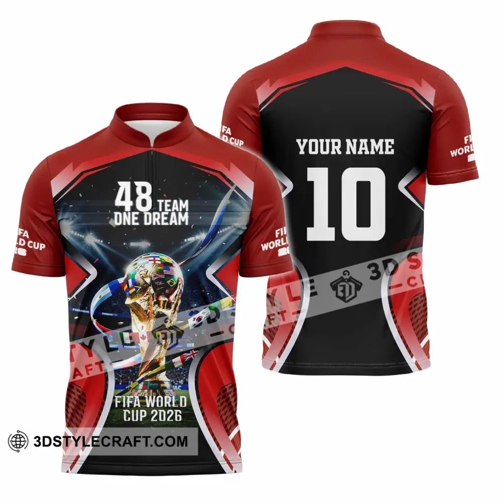 Unisex Shirt - Custom World Cup 2026 Shirt - Zipper Polo Shirt / S - T-shirt