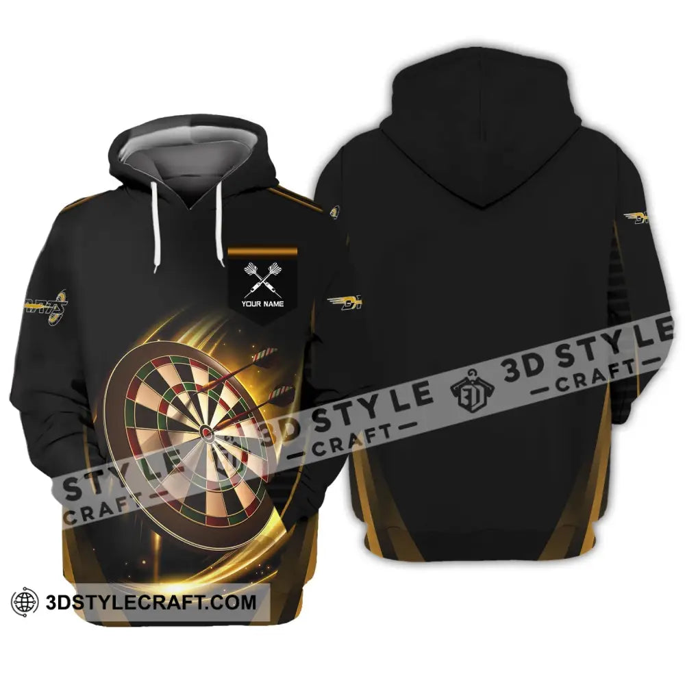 Unisex Shirt Darts T-Shirt Golden Dart Lover Gift Gamer Hoodie / S