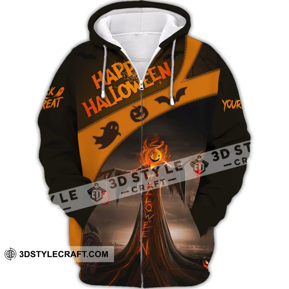 Unisex Shirt Halloween Hoodie For Zipper / S T-Shirt