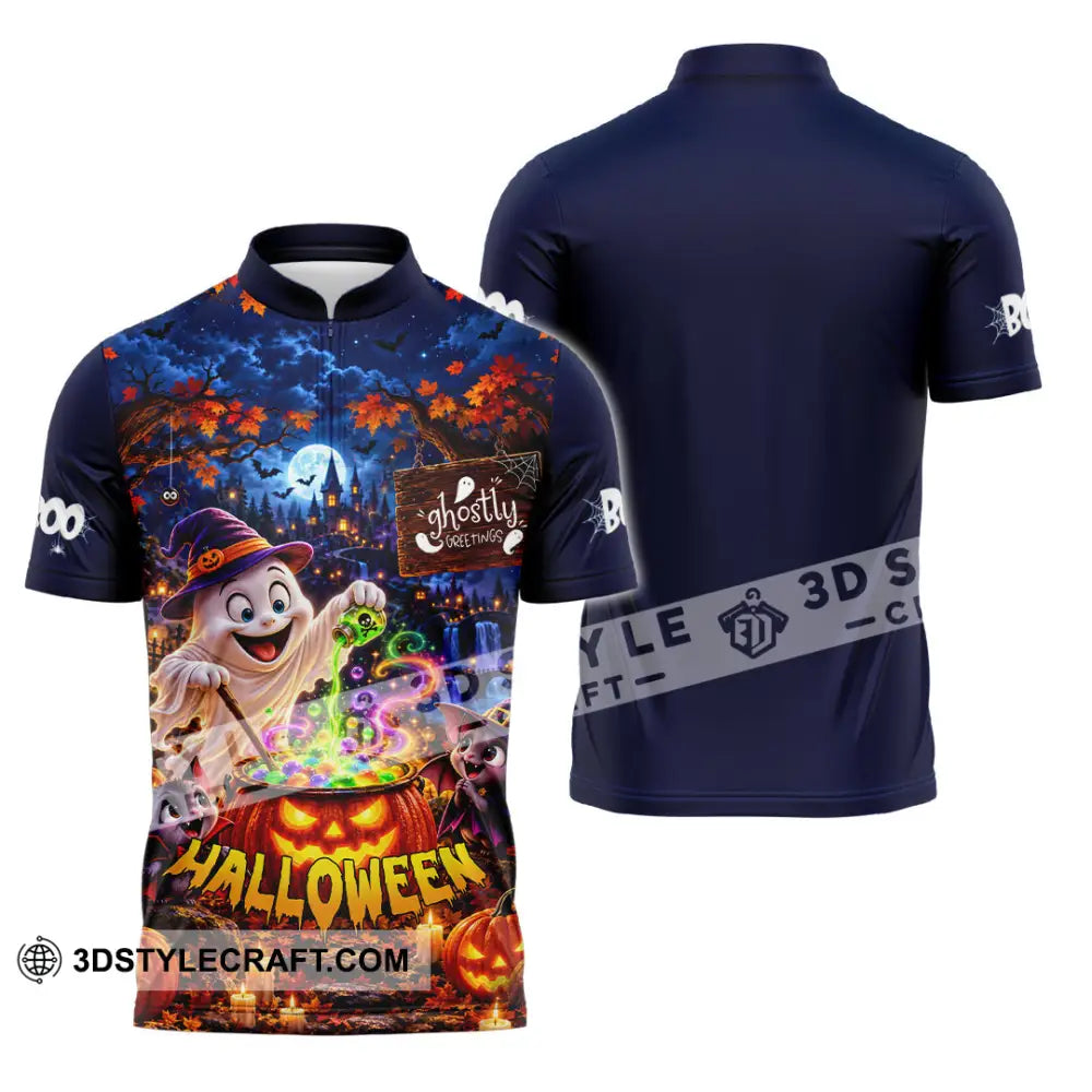 Unisex Shirt - Halloween Shirt - Zipper Polo Shirt / S - T-shirt