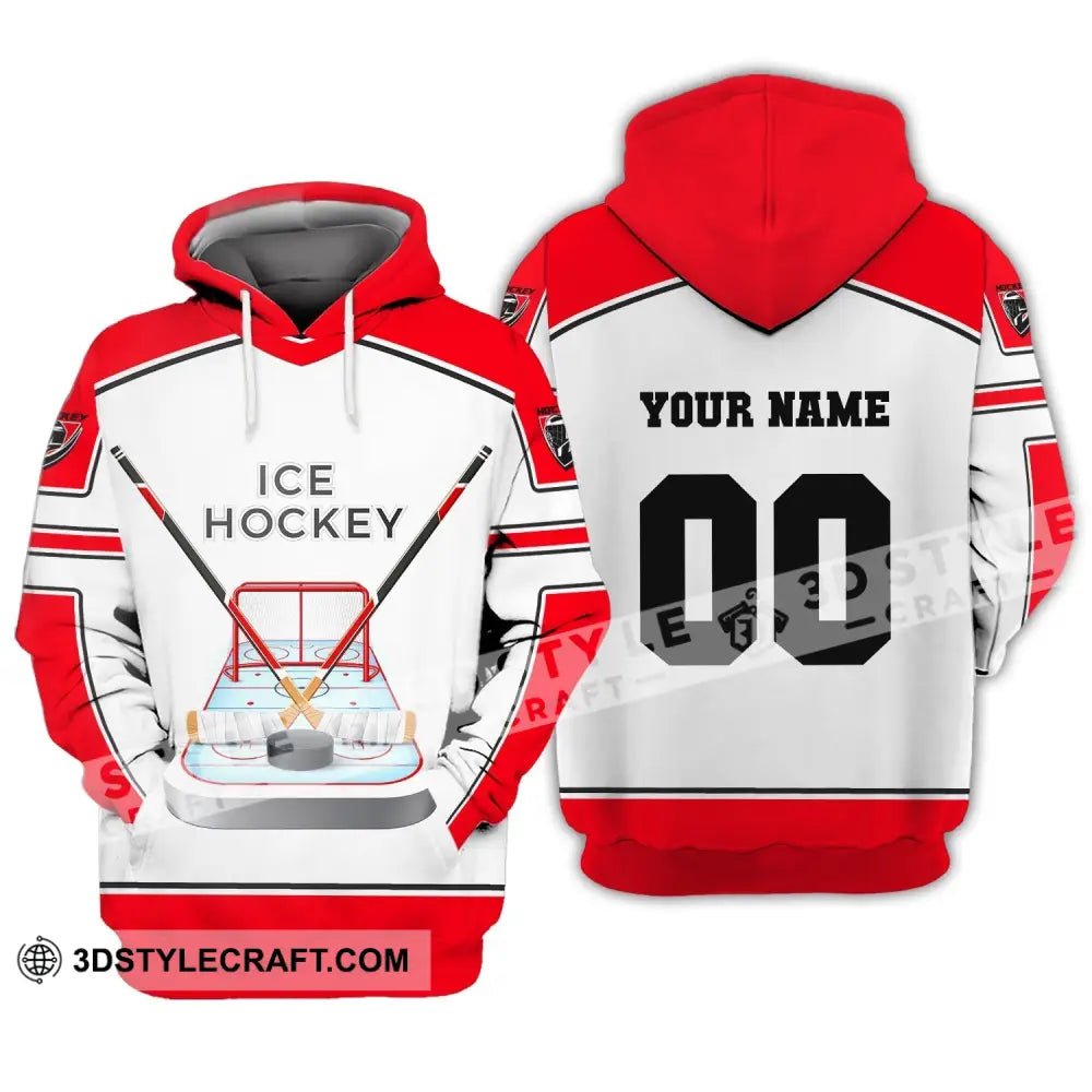 Unisex Shirt Ice Hockey Custom Name And Number T-Shirt Polo Gift For Player Hoodie / S