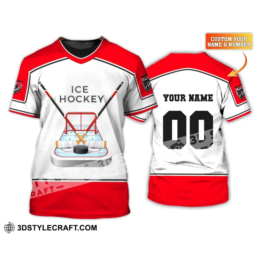 Unisex Shirt Ice Hockey Custom Name And Number T-Shirt Polo Gift For Player / S