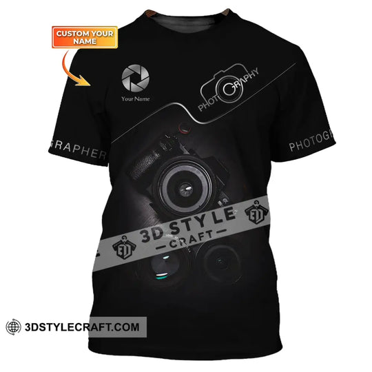 Unisex Shirt, Photographer Shirt, Custom Name - T-shirt For Photographers style option 1