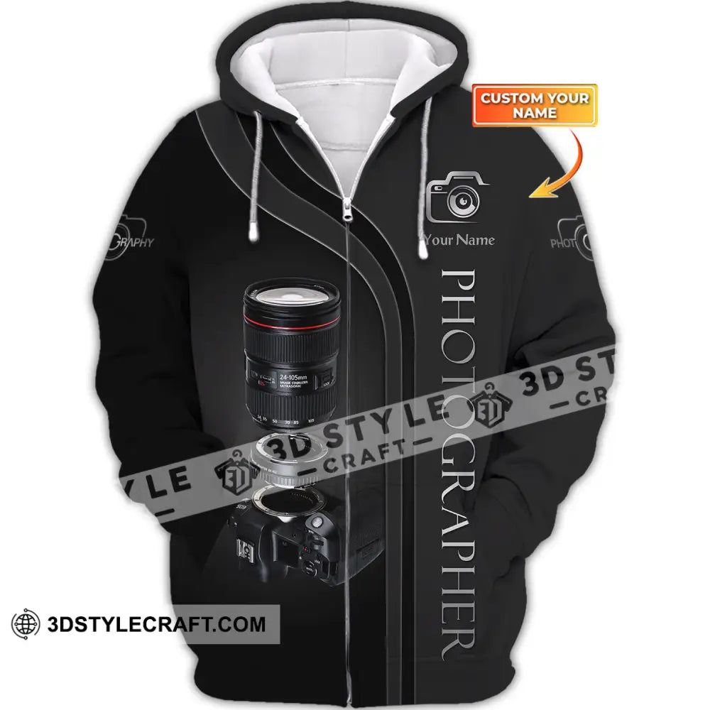 Unisex Shirt Photographer T-Shirt For Photographers Zipper Hoodie / S T-Shirt