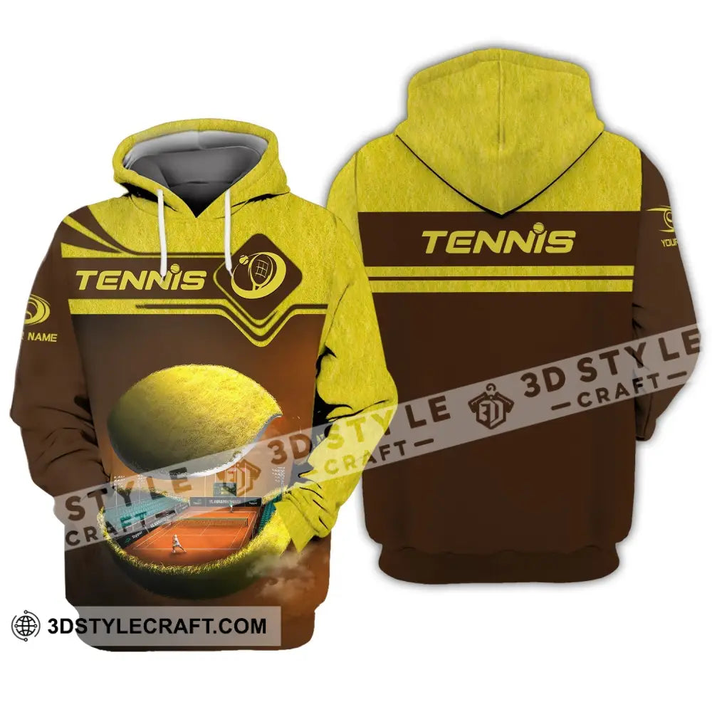 Unisex Shirt Tennis Ball T-Shirt Lover Gift Player Apparel Hoodie / S